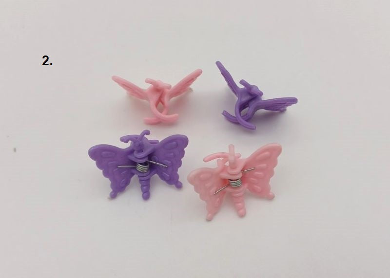 Butterfly dog-cat hair clips