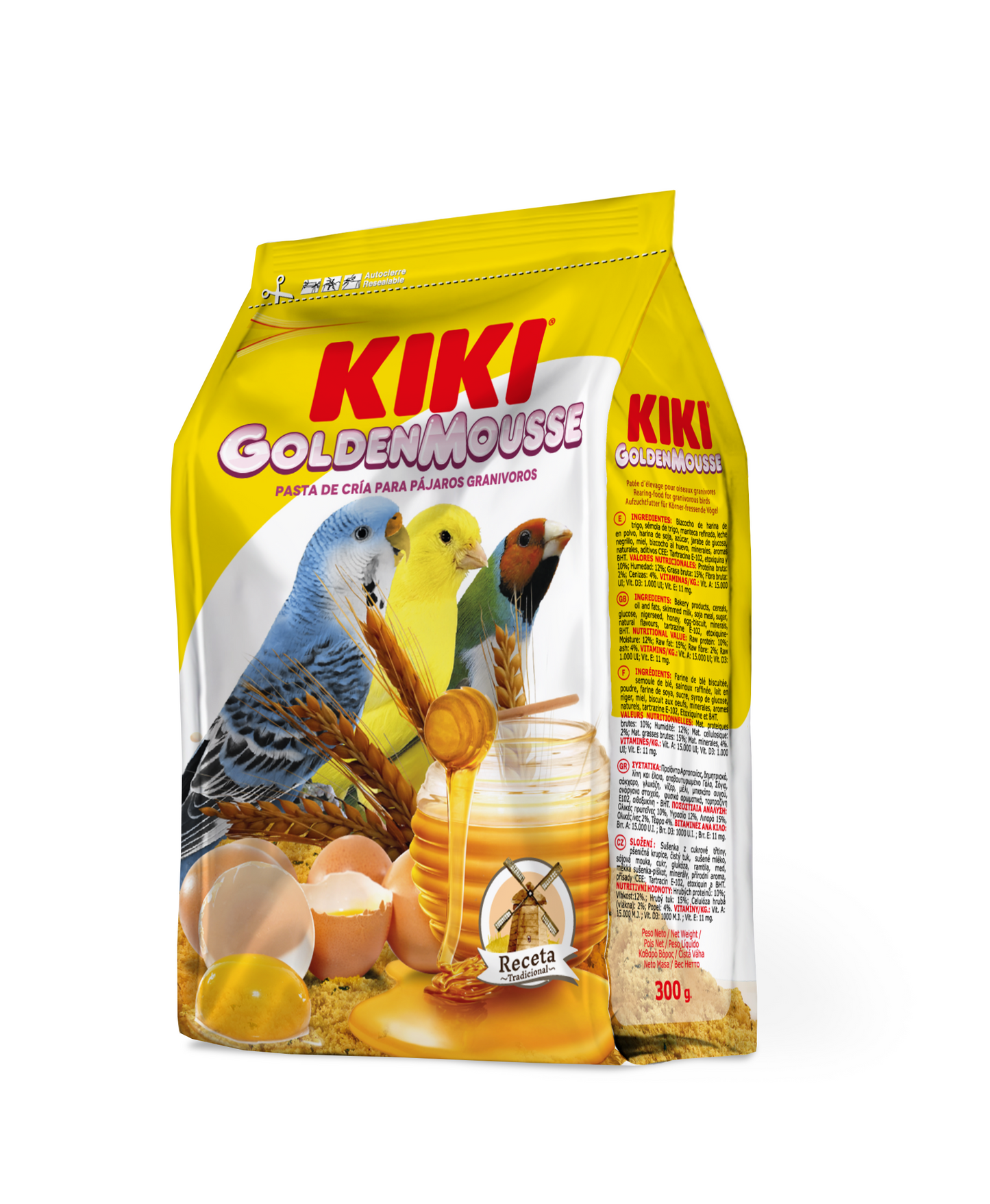 Τροφή αναπαραγωγής πτηνών Kiki Golden Mousse (300gr)