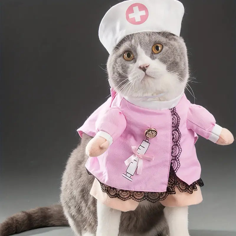 Nurse dog cat costume