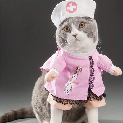 Nurse dog cat costume