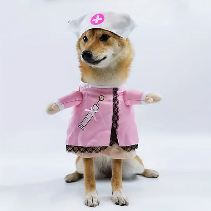 Nurse dog cat costume