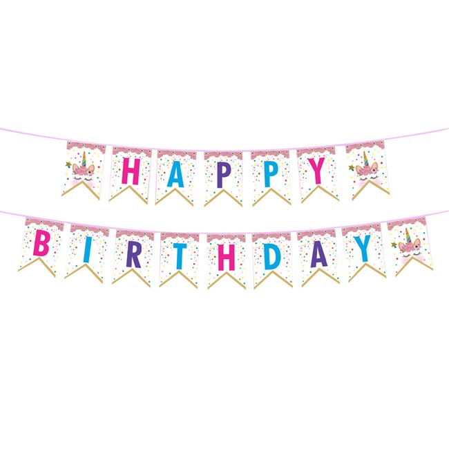 Unicorn Dog Cat Birthday Garland Decoration