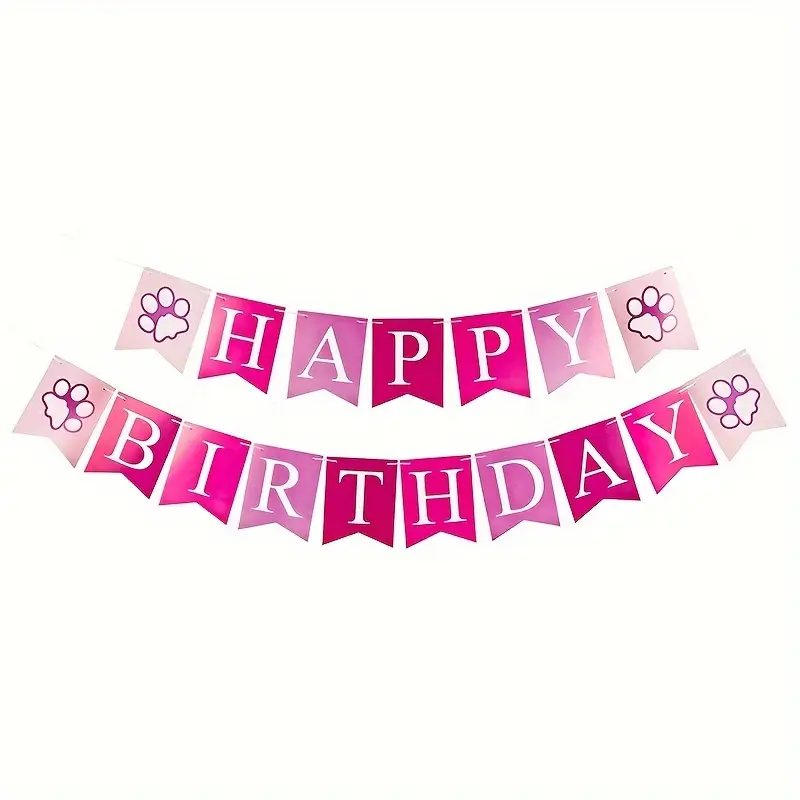 PAW BIRTHDAY decorative dog cat birthday garland