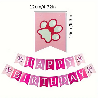 PAW BIRTHDAY decorative dog cat birthday garland