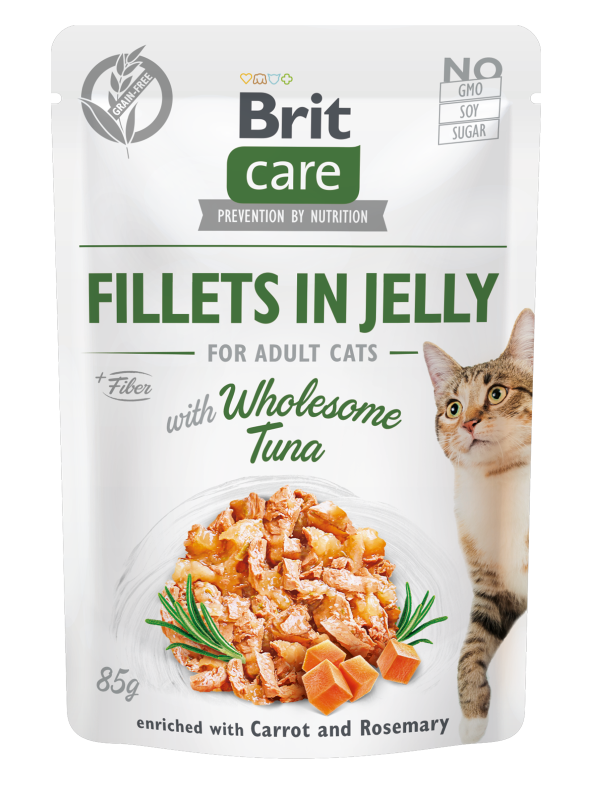 Can for cats BRIT CARE FILLETS IN JELLY (85gr)