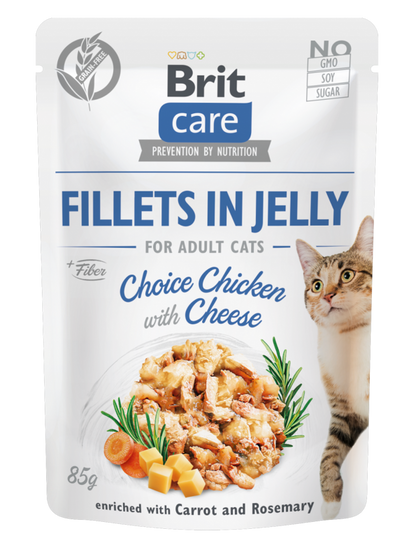 Can for cats BRIT CARE FILLETS IN JELLY (85gr)