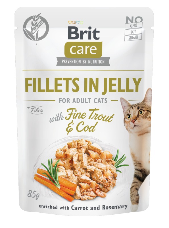 Can for cats BRIT CARE FILLETS IN JELLY (85gr)