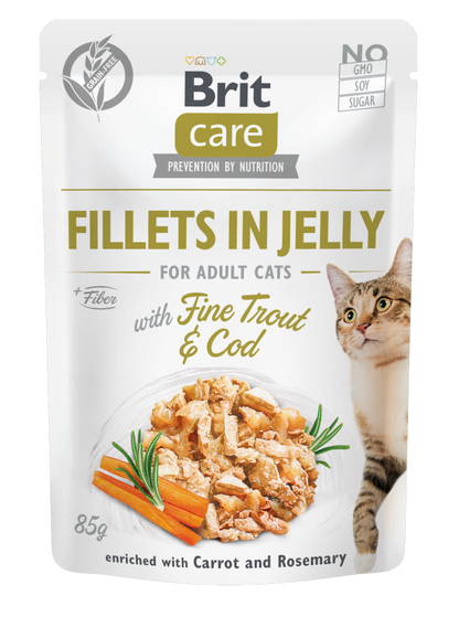 Can for cats BRIT CARE FILLETS IN JELLY (85gr)