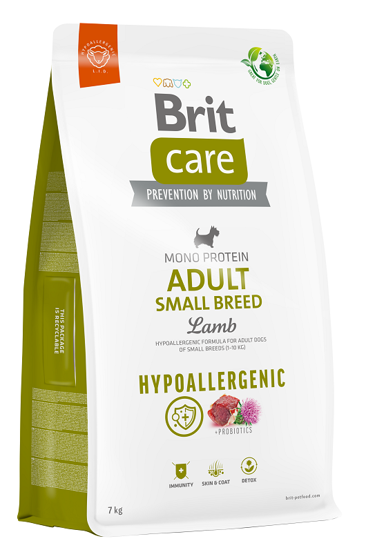 Dry dog ​​food Brit Care Hypoallergenic® Adult Dog Small Lamb