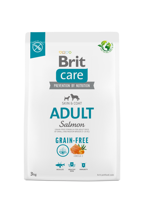 Ξηρά τροφή σκύλου Brit Care Adult Grain Free Σολομός