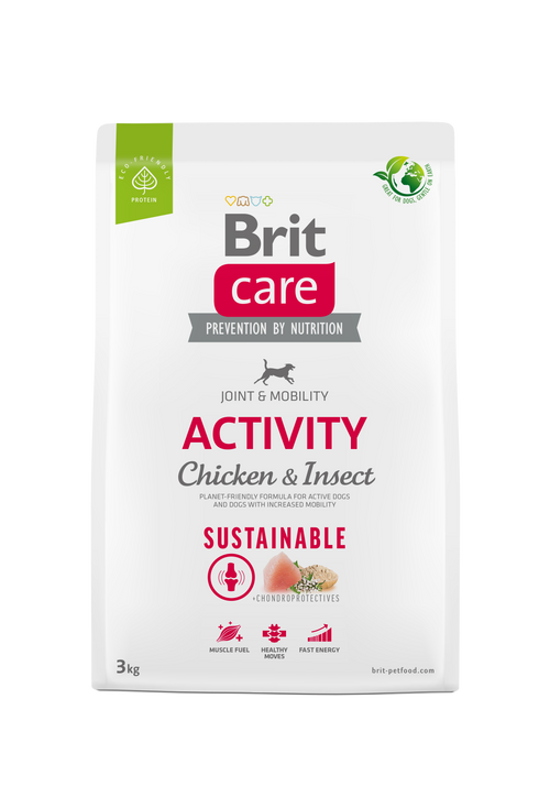 Ξηρά τροφή σκύλου Brit Care Sustainable Activity Κοτόπουλο & Έντομα