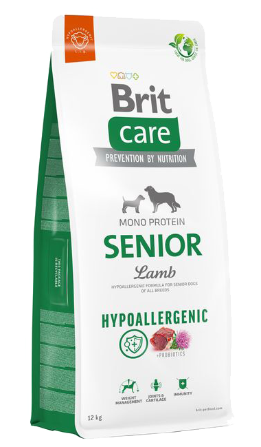 Ξηρά τροφή σκύλου Brit Care Hypoallergenic® Senior Dog Large Αρνί