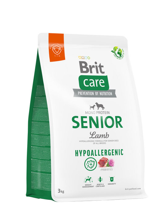 Ξηρά τροφή σκύλου Brit Care Hypoallergenic® Senior Dog Large Αρνί