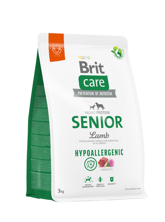 Ξηρά τροφή σκύλου Brit Care Hypoallergenic® Senior Dog Large Αρνί