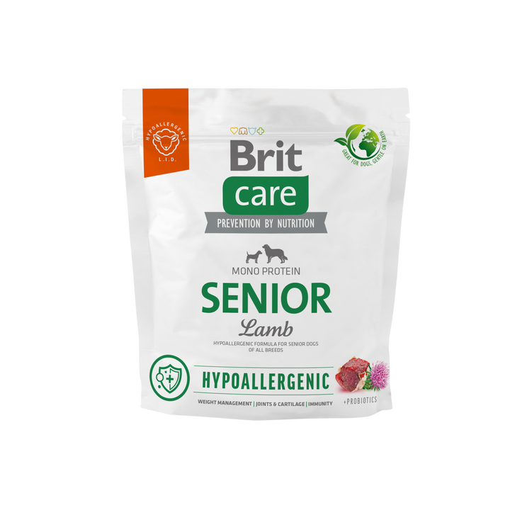 Ξηρά τροφή σκύλου Brit Care Hypoallergenic® Senior Dog Large Αρνί