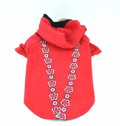 Dog clothes sweatshirt MARGARITES RED