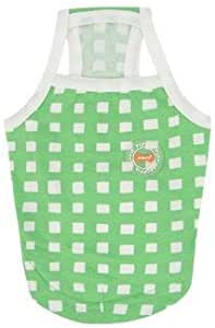 PUPPIA checkered green dog clothes