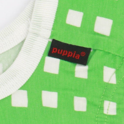 PUPPIA checkered green dog clothes