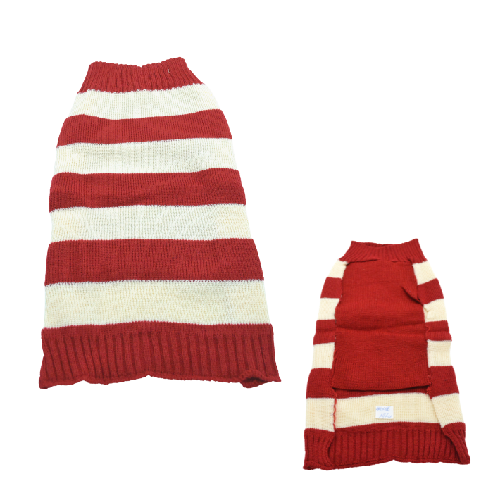 CLASSIC RED LINES wool dog clothes