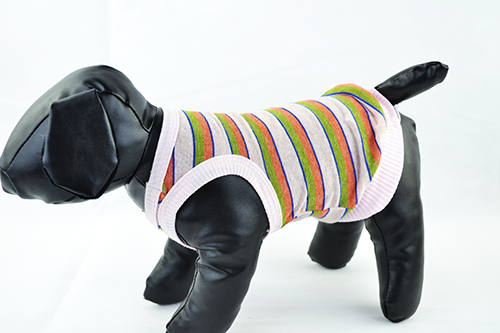 WOOF striped sleeveless dog clothes