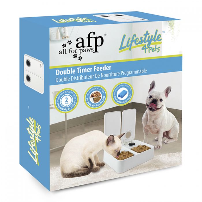 Automatic Dog-Cat Waterer-Feeder Double Timer