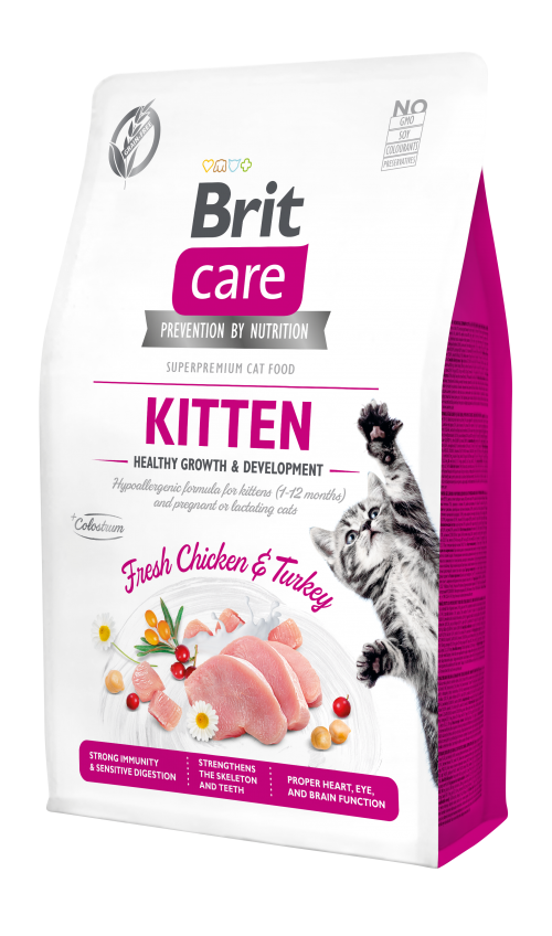 Ξηρά τροφή γάτας Brit Care® Cat GF Kitten Κοτόπουλο-Γαλοπούλα