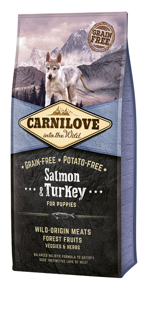 Ξηρά τροφή σκύλου Carnilove® Puppy Σολομός-Γαλοπούλα Grainfree & Potatofree