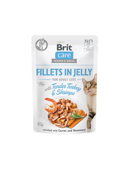 Can for cats BRIT CARE FILLETS IN JELLY (85gr)