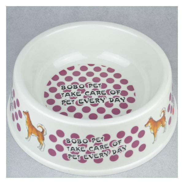 BoboPet Polka Dot Purple 31cm dog bowl