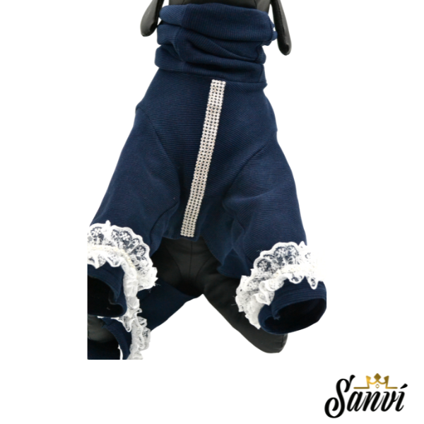 SANVI Lace &amp; Strass Onesie Dog Clothes