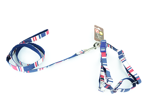 Blue with White-Red Ferribiella guide dog muzzle set