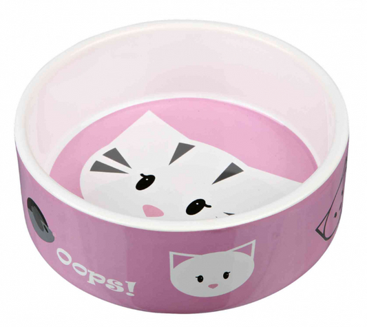 Oops Ceramic Dog Cat Bowl (300ml)